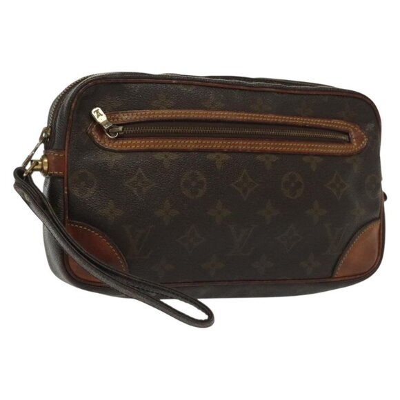 LOUIS VUITTON Monogram Marly Dragonne GM Clutch Bag M51825 LV Auth - Picture 1 of 16